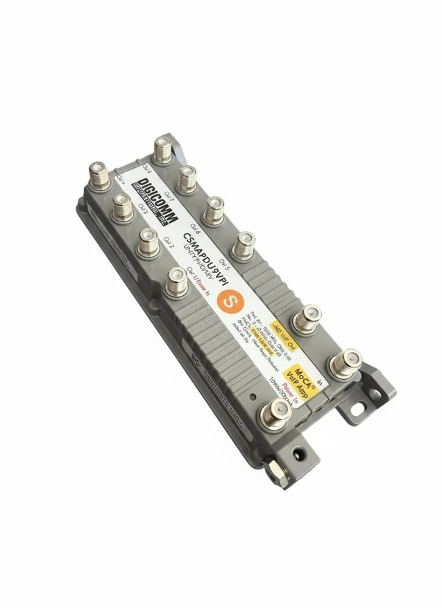Alt view image 6 of 8 - DIGICOMM CSMF1APDU9VPI HomeConnect 9-Port Passive VoIP MoCA Amplifier for Comcast, Xfinity, RCN, Optimum, Wow, COX, Spectrum