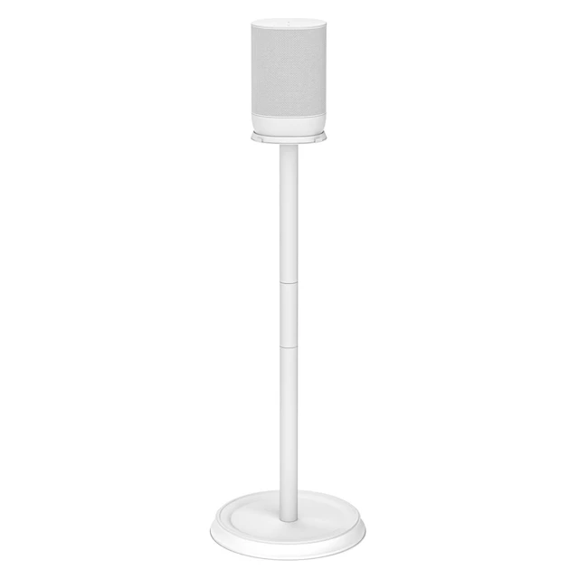 Alt view image 6 of 10 - Heavy Duty Floor Speaker Stand for Sonos Move, Move 2 Speaker Stand with Management Cable Clips Easy to Install, White