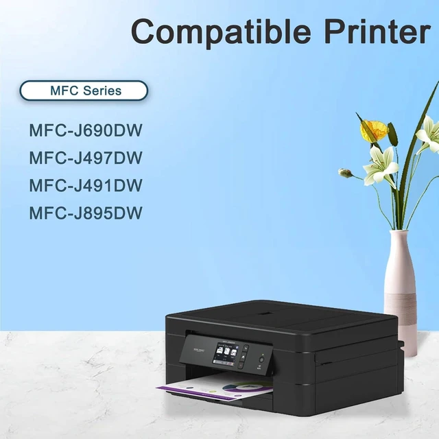 Alt view image 10 of 14 - LC3013XL Ink Cartridges High Yield (5-Pack, 2BK/1C/1M/1Y) Replacement for LC3013XL Ink Cartridges MFC-J491DW MFC-J497DW MFC-J895DW MFC-J690DW Printer