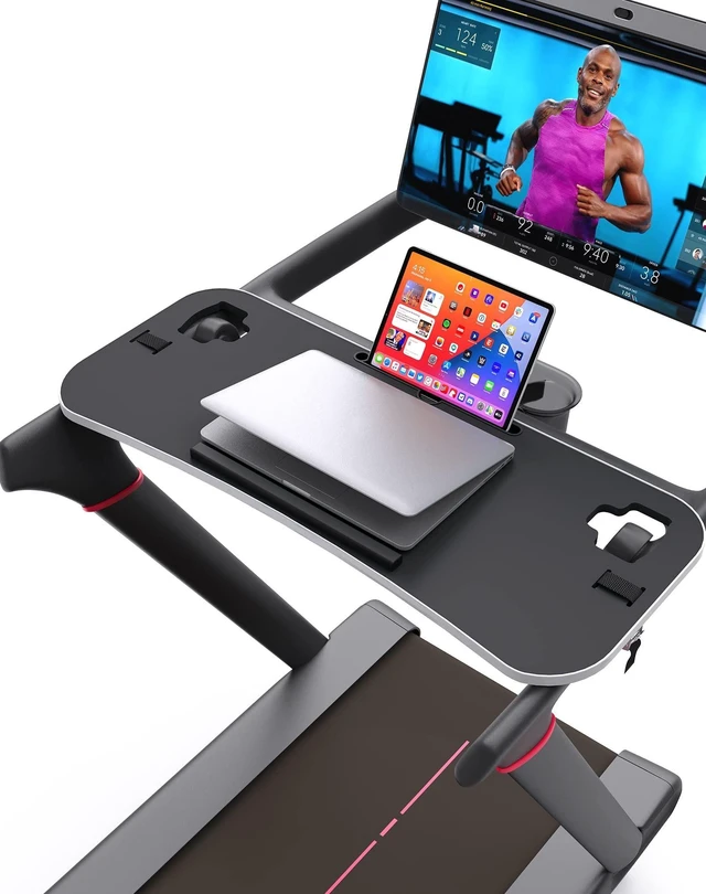 Alt view image 6 of 10 - New Tread Laptop Tray, Treadmill Desk Tray, Upgrade 36" Treadmill Tray Compatible with The New Peloton Tread, Ergonomic Tread Tray for Laptop, Easy Mount Exercise Workstation with Protective Strip