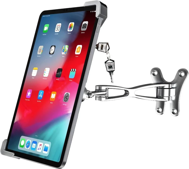Alt view image 6 of 10 - woleyi Anti-Theft Tablet Wall Holder Stand for 9"-14" Tablet, Security Heavy Duty Articulating in-Wall Tablets Mount with Lock and Key, Compatible with iPad Pro 13/Air, Surface Pro/Go, Galaxy Tabs
