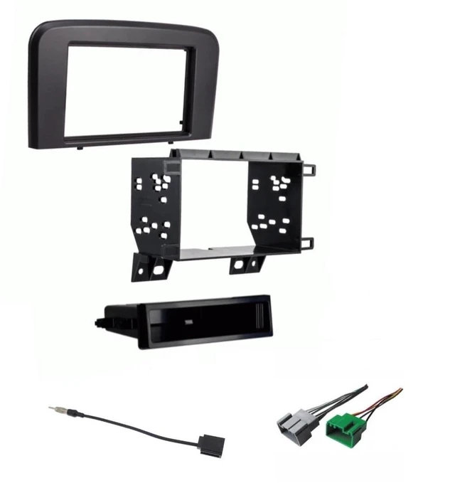 Alt view image 2 of 3 - Double/Single DIN Car Stereo Install Dash Kit, Wire Harness, and AM/FM Radio Antenna Adapter Combo -No Factory External Amp Vehicles: Made for Volvo: 1999 2000 2001 2002 2003 2004 2005 2006 S80