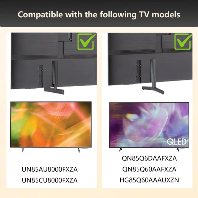 Alt view image 8 of 10 - Television Replacement Parts 85" AU8000 TV Stand Legs Compatible with Samsung 2021 AU8000 CU8000 Q60A Q6DA HQ60A Series 4K UN85AU8000FXZA UN85CU8000FXZA QN85Q60AAFXZA QN85Q6DAAFXZA HG85Q60AANF T
