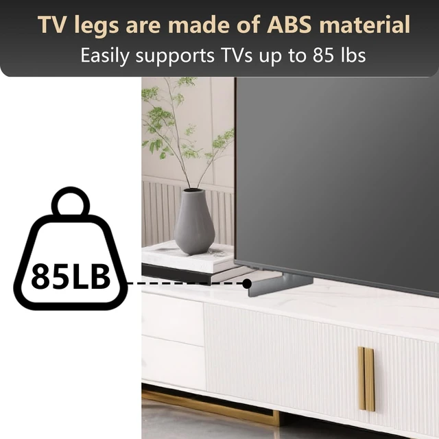 Alt view image 10 of 10 - Television Replacement Parts 85" AU8000 TV Stand Legs Compatible with Samsung 2021 AU8000 CU8000 Q60A Q6DA HQ60A Series 4K UN85AU8000FXZA UN85CU8000FXZA QN85Q60AAFXZA QN85Q6DAAFXZA HG85Q60AANF T
