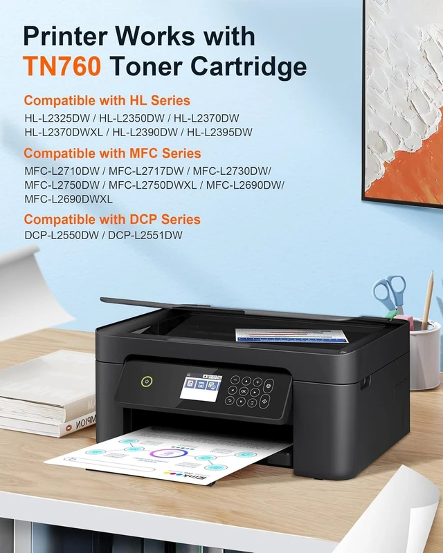 Alt view image 9 of 14 - E-Z Ink Pro TN760 Toner for Printer Replacement for TN760 Toner TN-730/TN-760 TN730 to Use with HL-L2350DW HL-L2370DW HL-L2390DW HL-L2395DW MFC-L2710DW MFC-L2750DW Printer(4black)