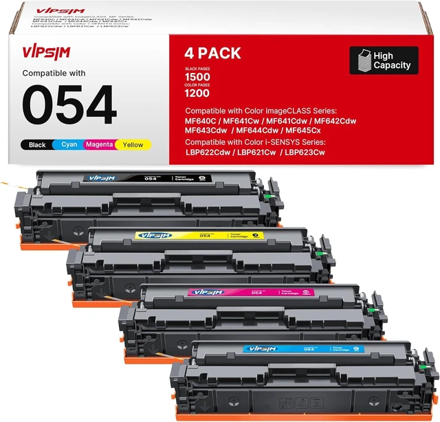 Alt view image 7 of 12 - 054 Toner Cartridge 054H - MF644cdw MF642cdw Compatible for Canon 054 Work for Canon MF642cdw Toner Cartridges Color imageCLASS MF641Cw MF644Cdw MF641cw Printer, 4-Pack 054 Toner Cartridge Set