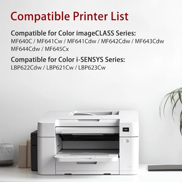 Alt view image 8 of 12 - 054 Toner Cartridge 054H - MF644cdw MF642cdw Compatible for Canon 054 Work for Canon MF642cdw Toner Cartridges Color imageCLASS MF641Cw MF644Cdw MF641cw Printer, 4-Pack 054 Toner Cartridge Set