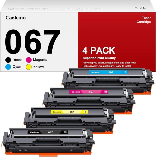 Alt view image 8 of 14 - 067 Toner Cartridge Compatible for Canon 067 Toner Cartridge Set for Canon 067 067H Toner Work with Canon ImageCLASS MF654Cdw LBP632Cdw MF656Cdw MF653Cdw LBP633Cdw Printer, 4 Packs of 067 Toner