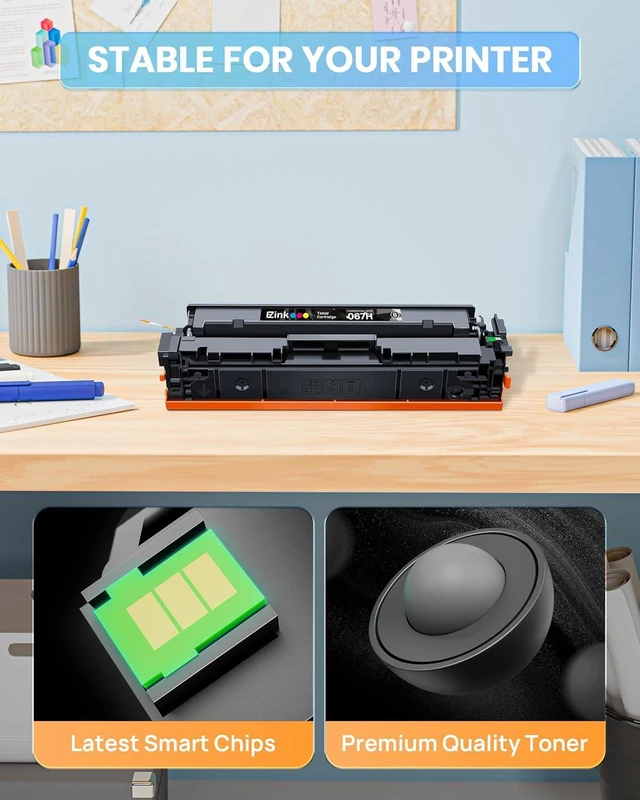 Alt view image 12 of 14 - E-Z Ink 067H 067 Toner Cartridge with Chip Compatible for Canon 067H Toner Cartridge Set High Yield Cartridge 067 for Canon imageCLASS MF656Cdw MF654Cdw LBP632Cdw MF653Cdw Printer (BCMY, 4 Pack)