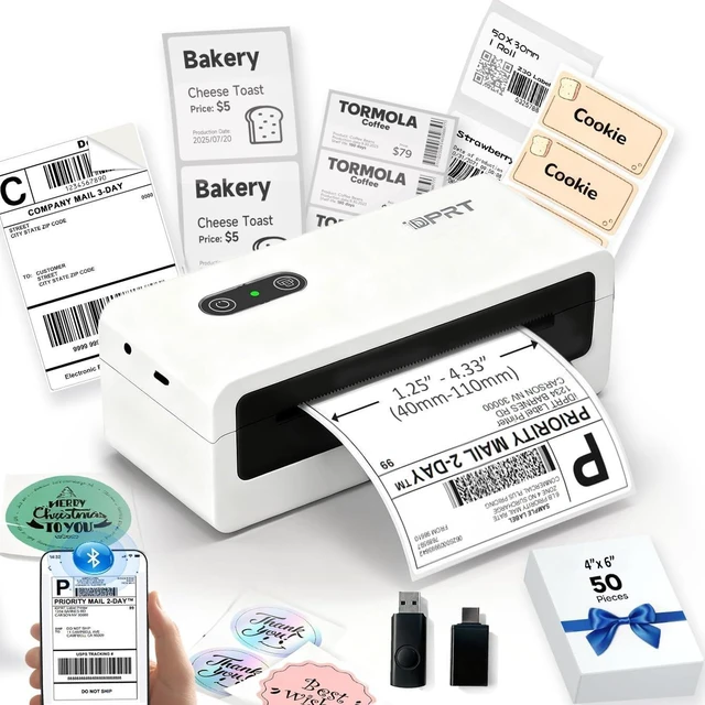 Alt view image 6 of 10 - iDPRT Bluetooth Thermal Shipping Label Printer, 4x6 Wireless High-Speed Label Maker for Small Business, Compatible with Android, iPhone, Windows & Mac for , Ebay, Shopify, USPS, SP460BT