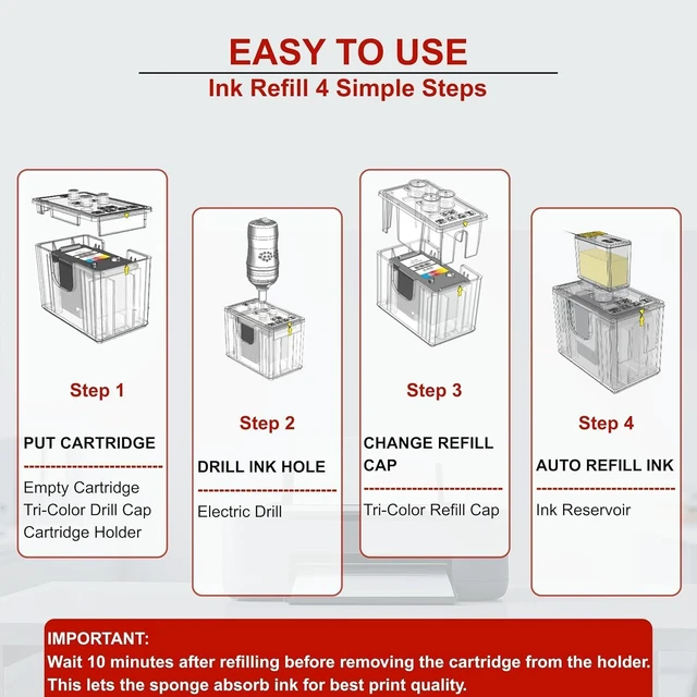 Alt view image 11 of 12 - PG-295XL/CL-286XL Ink Refill Kit Compatible with Canon PG-295XL CL-286XL 295 XL 286 XL Ink Cartridges Work with Pixma TS4320 TS6520 TR7120 Printer Cartridges, 12 Pack (6BK/2C/2M/2Y)