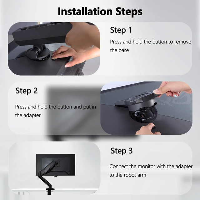 Alt view image 9 of 10 - OEM PG27AQWP-W VESA Adapter Compatible with ASUS ROG XG27UCDMG,PG27AQDP ,PG27UCDM,XG27ACDNG,XG27AQDNG,XG27AQDMGR,XG27AQDPG,XG27ACDMS,XG32UCDS,PG32UCDMR,XG32UCWMG,XG32UCWG,XG34WCDG,PG39WCDM,PG49WCD