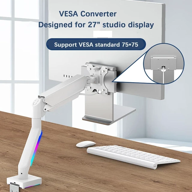 Alt view image 8 of 10 - HEHELISAIL Vesa Monitor Arm Mounting Kit Vesa Converter for 27 Inch Apple Studio Display Monitor Aluminum Alloy is Strong and Durable