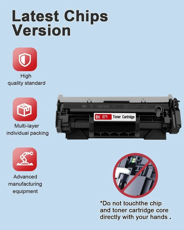 Alt view image 11 of 14 - 071 High-Yield Black Toner Cartridge 2-Pack Replacement for Canon 071 Toner Cartridge for imageCLASS LBP120 LBP122 LBP122dw MF270 MF273dw Printer