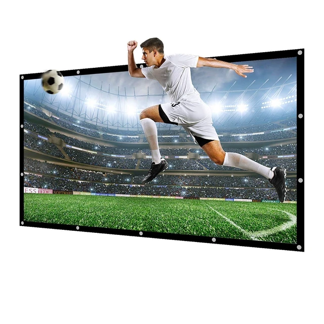 Alt view image 6 of 10 - NIERBO Large Projector Screen 180 Inch of Thick Canvas Material 16:9 Projection Movies Screen Outdoor Projection Screen for Church School Home Indoor 1.6 Gain Not Include Mount