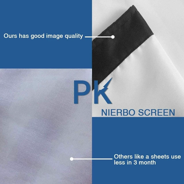 Alt view image 10 of 10 - NIERBO Large Projector Screen 180 Inch of Thick Canvas Material 16:9 Projection Movies Screen Outdoor Projection Screen for Church School Home Indoor 1.6 Gain Not Include Mount