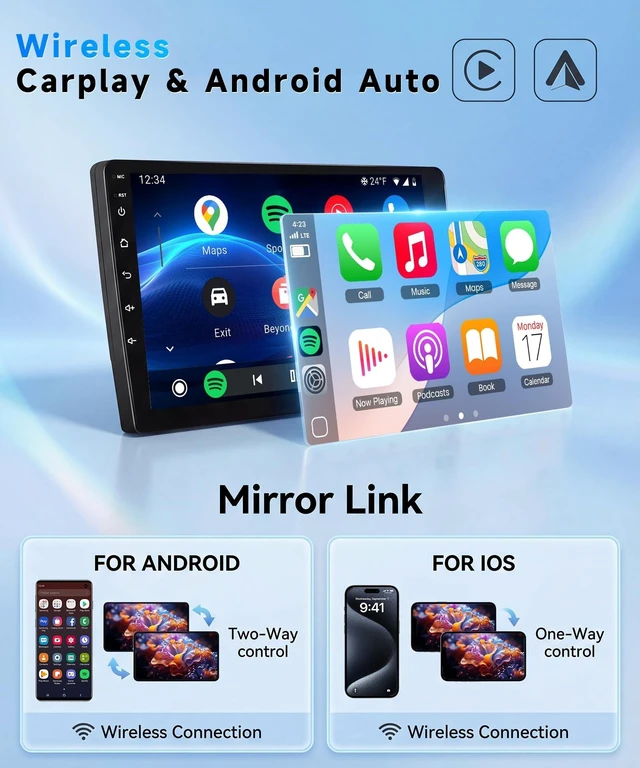 Alt view image 8 of 10 - Qualcomm 8-core 4G+64G Car Stereo Radio for Honda CRV 2007-2011, Upriding 9-Inch 1280P QLED Touchscreen Radio with 5G WiFi Wireless Carplay Android Auto BT5.1 DSP/Hi-Res Audio SWC GPS Backup Camera
