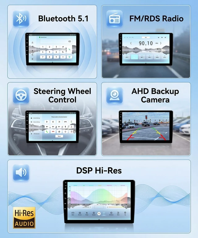 Alt view image 10 of 10 - Qualcomm 8-core 4G+64G Car Stereo Radio for Honda CRV 2007-2011, Upriding 9-Inch 1280P QLED Touchscreen Radio with 5G WiFi Wireless Carplay Android Auto BT5.1 DSP/Hi-Res Audio SWC GPS Backup Camera