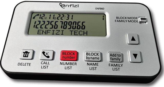 Alt view image 6 of 10 - Enf860 Call Blocker for Landline Phones, Blacklist/Whitelist Dual Mode, Block spam Calls by Number and Name