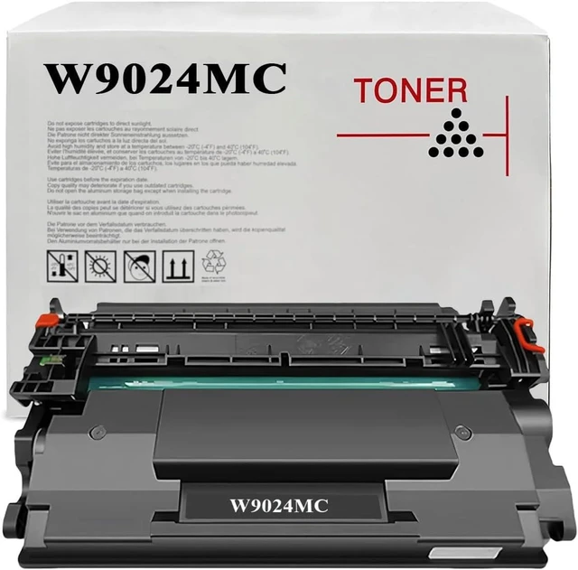 Alt view image 8 of 14 - W9024MC Toner Cartridge Black W9024 High Yield Chip Replacement for W9024MC Toner Cartridge for Managed E40040dn Managed MFP E42540f Printer