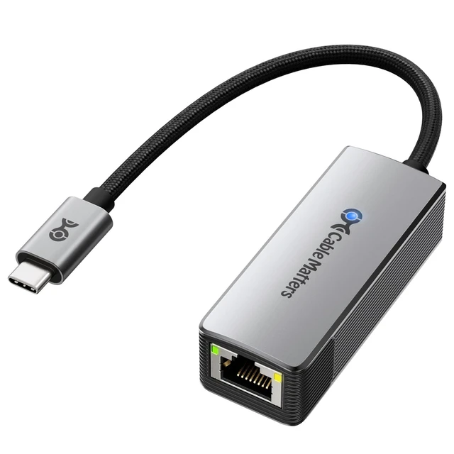 Alt view image 6 of 10 - Cable Matters USB C to 10Gb Ethernet Adapter, 10GbE Type C to Ethernet Adapter, Compatible with USB4 & Thunderbolt 5/4/3, Low-Heat & Silent, Real-World Speed: ~7Gbps on Windows / ~5Gbps on macOS