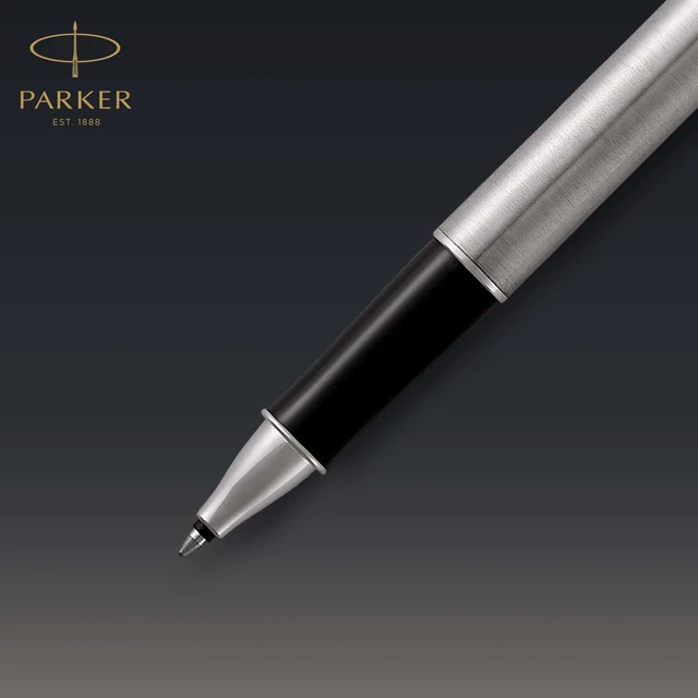 Alt view image 8 of 10 - PARKER Sonnet Rollerball Pen, Stainless Steel with Palladium Trim, Fine Point Black Ink (1931511)