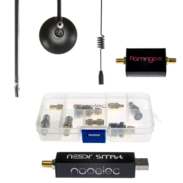 Alt view image 6 of 10 - NooElec NESDR Smart v4 RTL-SDR Essentials Starter Kit - Includes Everything to Start with Software Defined Radio Including Premium SDR, Flamingo FM Bandstop Filter, 3 Antennas, 10 Adapters & Case