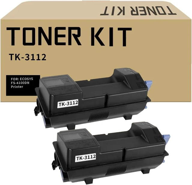 Alt view image 7 of 12 - High Yield TK-3112 Black Toner Cartridge 2 Pack TK3112 Compatible with Kyocera K-3112 Toner for FS-4100DN Printer Cartridge