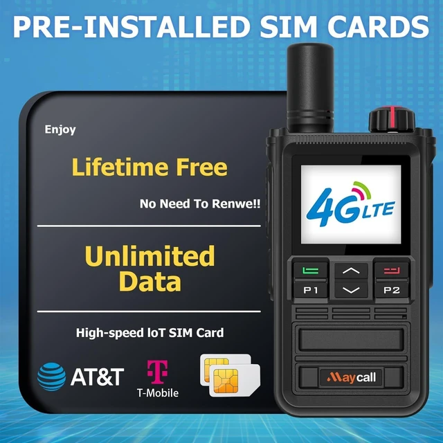 Alt view image 7 of 10 - Lifetime Use Satellite Walkie Talkies with SIM Card Poc Radios Global Unlimited Range Walkie Talkies IP68 Waterproof 4000mAh Battery, Group/Individual Calls