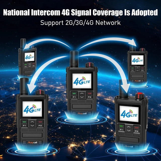 Alt view image 8 of 10 - Lifetime Use Satellite Walkie Talkies with SIM Card Poc Radios Global Unlimited Range Walkie Talkies IP68 Waterproof 4000mAh Battery, Group/Individual Calls