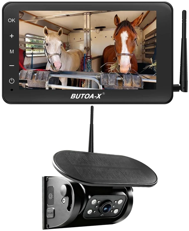 Alt view image 6 of 10 - BUTOA-X X7 Wireless Solar Magnetic Backup Camera for RV Truck - 15000mAh Battery Magnetic Hitch Camera 7 Monitor 320FT Range - 5th Wheel Hitch Gooseneck Travel Boat Horse Trailer Truck