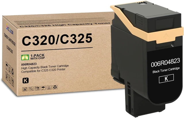 Alt view image 8 of 14 - C320 C325 Black Toner Cartridge High Capacity Compatible for Xerox 006R04823 Black Toner Cartridge Replacement for Xerox C325 C320 Printer