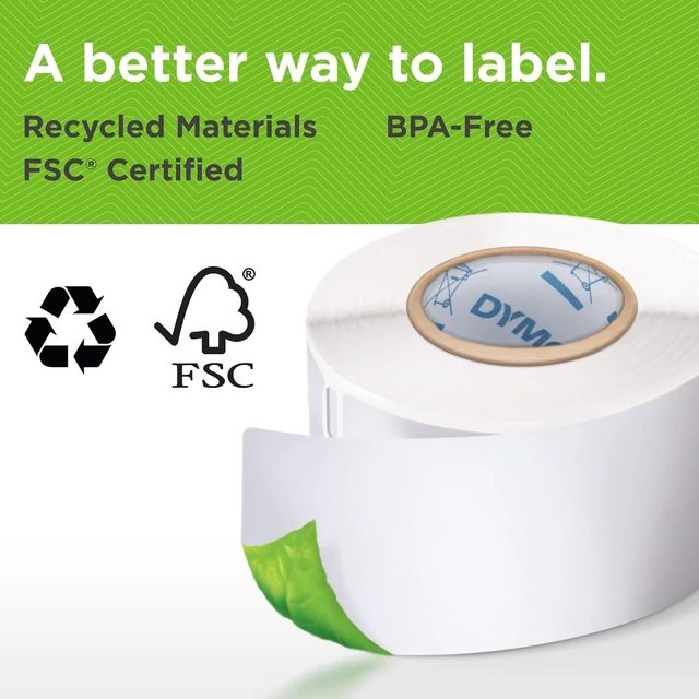 Alt view image 13 of 14 - DYMO LabelWriter 550 Series Label Printer with Dymo-Branded Label Compatibility Automatic Recognition Low Waste Optimized Direct Thermal Printing and Plastic-Free Packaging
