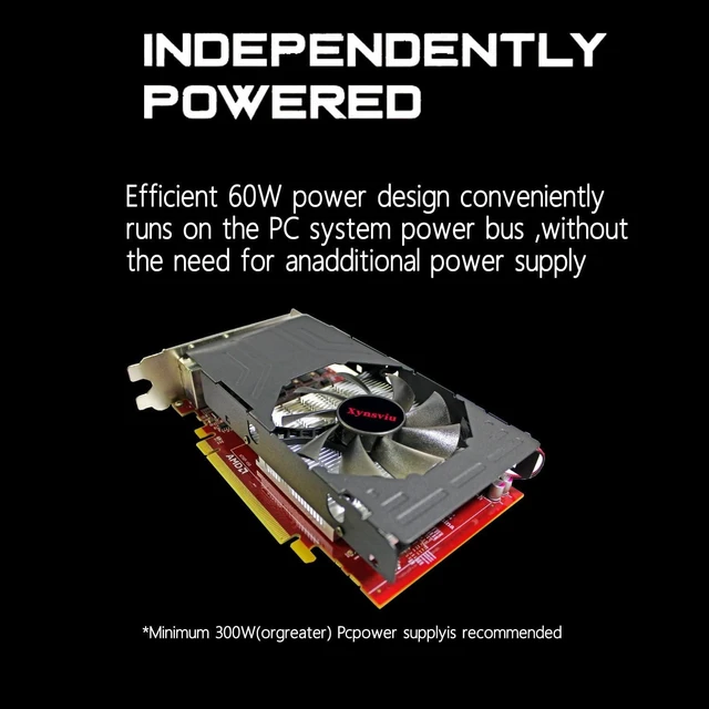 Alt view image 10 of 10 - Xynsviu Radeon R7 350 4G Graphics Card, with 6 HDMI Monitor Graphics Card,Computer PC GPU GDDR5 128 Bit DirectX 12 PCI Express X16 3.0, 6 Port Video Cards (AMD R7 350 4G 6HDMI)