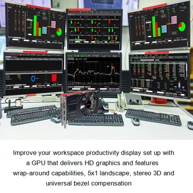 Alt view image 9 of 10 - Xynsviu Radeon R7 350 4G Graphics Card, with 6 HDMI Monitor Graphics Card,Computer PC GPU GDDR5 128 Bit DirectX 12 PCI Express X16 3.0, 6 Port Video Cards (AMD R7 350 4G 6HDMI)