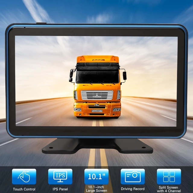 Alt view image 7 of 10 - 3T6B Wired RV Backup Camera System Kit, 10.1" IPS Touch Screen Display Monitor & 3 AHD Cameras with 4 Split Screen 1080P DVR Record IP69 Waterproof for RV Truck Bus Trailer Camper