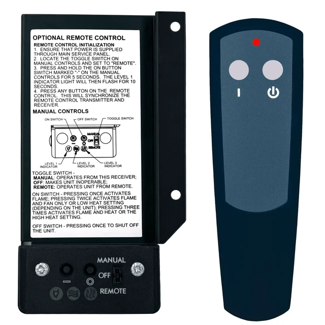 Alt view image 7 of 10 - BFRC-KIT, Replacment 3-Stage Remote Control Kit for Dimplex Electric Fireplace BF Series Fireboxes BF33STP,BF33DXP,BF39STP,BF39DXP,BF45DXP,6901811400,6901811500,6901811600,6901811700,6901811900