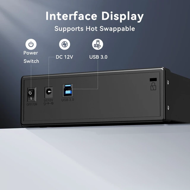 Alt view image 8 of 10 - 5.25" Blu-Ray/CD/DVD SATA Drive enclosure with USB A/C 3.0, 5.25 drive enclosure, Optical Drive Enclosure, Aluminum Alloy, Hot swappable(Optical Drive not included)