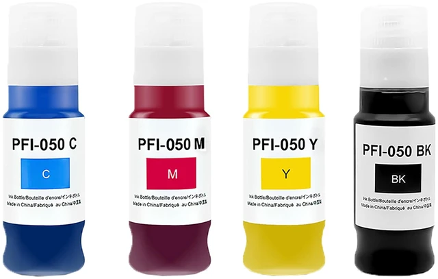 Alt view image 6 of 10 - PFI050 PFI-050 70ml Pigment Ink Tank Set Remanufactured for Canon PFI-050 PFI050 PFI 050 Ink Bottle Compatible for imagePROGRAF TC-20 TC-20M Printers (1BK, 1C, 1M, 1Y) tc20m tc20 Ink Refills