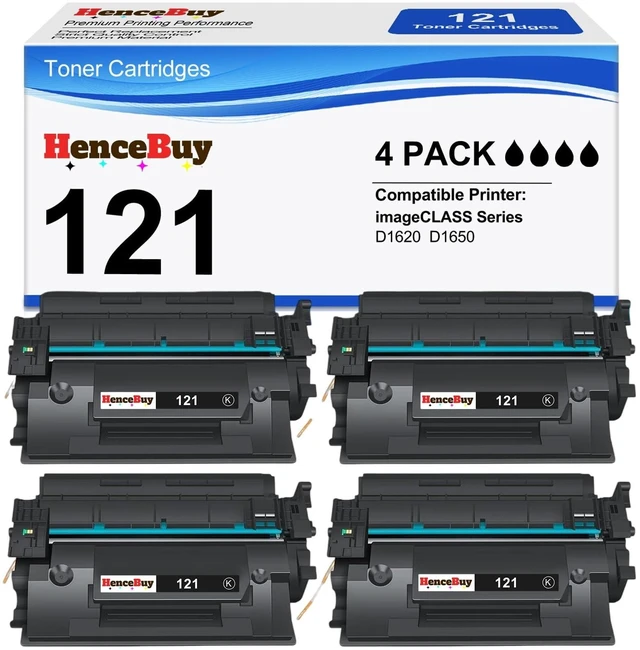 Alt view image 6 of 10 - 121 Toner Cartridge High Yield Replacement for Canon 121 CRG-121 Black Toner Cartridges Compatible for Canon ImageCLASS D1650 D1620 Laser Printer Ink All-in-One Copier Scanner,4-Pack with chip