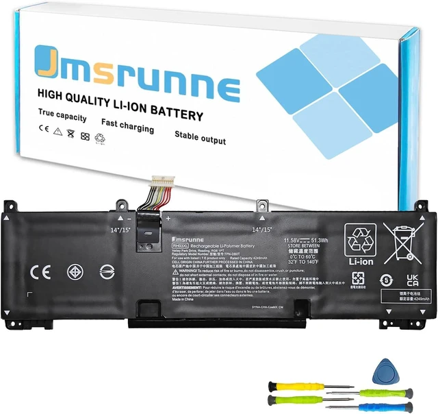Alt view image 8 of 14 - 51.3Wh RH03XL Laptop Battery Replacement for HP Probook 440 G10/445 G9 G10/450 G10/455 G10/460 EliteBook 640 G9 G10/655 G10/650 G10 Series 11.58V