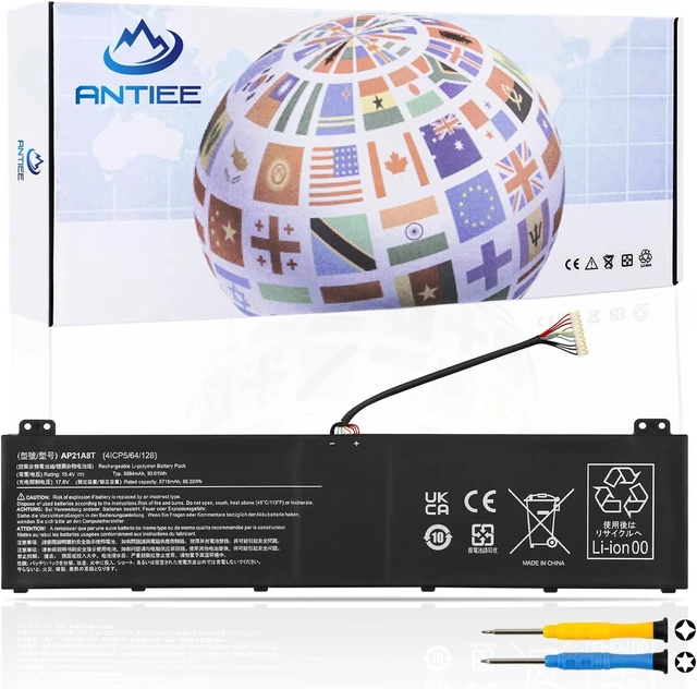 Alt view image 8 of 14 - AP21A8T Laptop Battery for Acer Predator Helios 300 PH317-56-78LY PH317-56-78SM PH315-55-72EA PH315-55-770K PH315-55-965Z PH315-55-78L7 PH315-55-796N Nitro 5 AN517-55-78KU 713K Series AP21A5T AP21A7T
