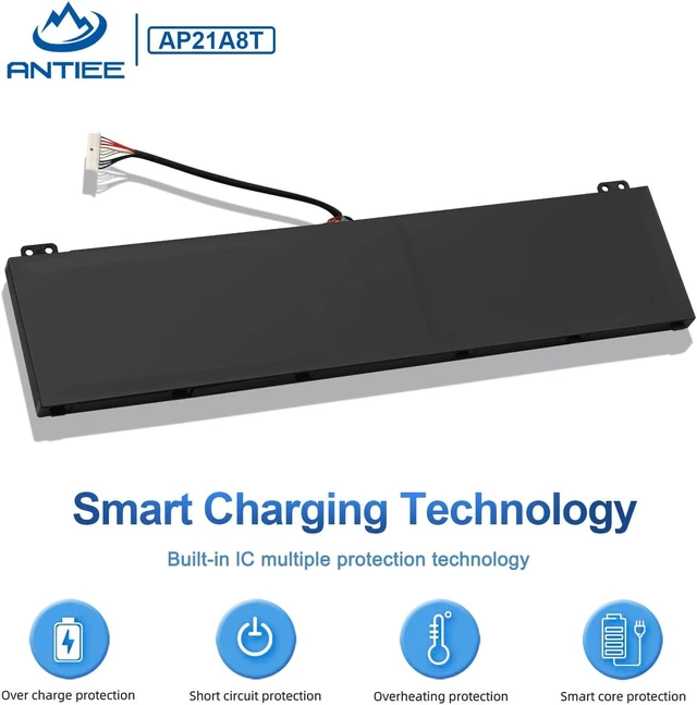 Alt view image 12 of 14 - AP21A8T Laptop Battery for Acer Predator Helios 300 PH317-56-78LY PH317-56-78SM PH315-55-72EA PH315-55-770K PH315-55-965Z PH315-55-78L7 PH315-55-796N Nitro 5 AN517-55-78KU 713K Series AP21A5T AP21A7T
