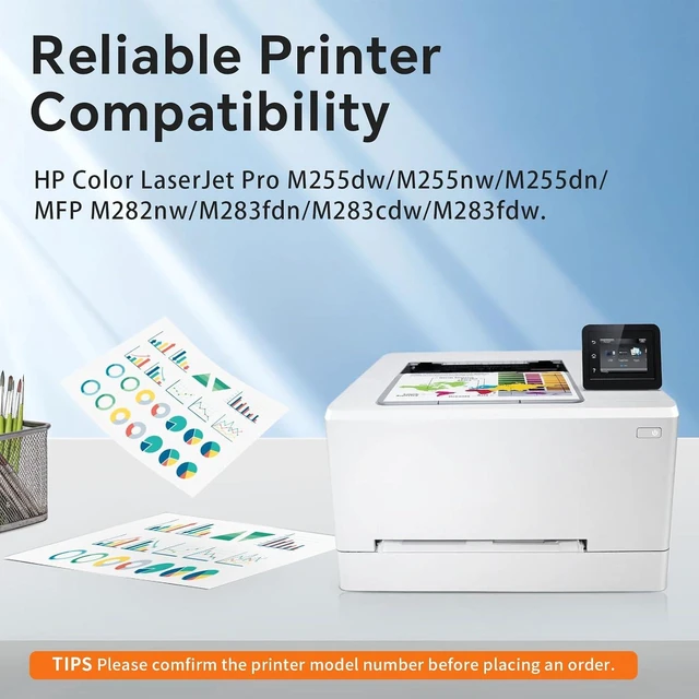 Alt view image 8 of 12 - 206X Compatible Replacement for Toner Cartridge for HP 206 206X 206A Toner Cartridges 4 Pack High Yield to Use with HP Color LaserJet Pro MFP-M283fdw M283cdw Pro M255dw M283 M255 (BK/C/M/Y 4 Pack)