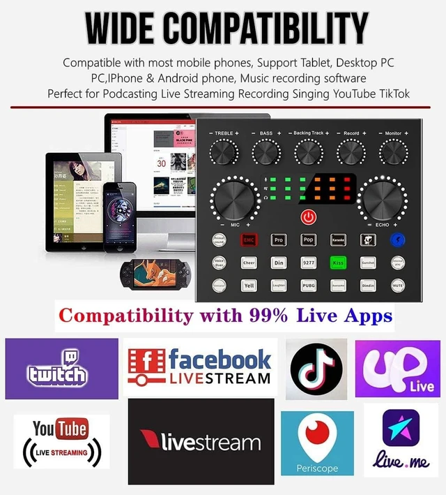Alt view image 12 of 14 - Podcast Equipment Bundle, BM-800 Podcast Microphone Bundle with V8S Voice Changer, Condenser Microphone Recording Studio Package for Podcasting Streaming Recording Singing PC Mobile YouTube TikTok
