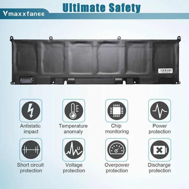 Alt view image 11 of 14 - 69KF2 86Wh Laptop Battery Replacement for Dell Precision 5560 5550 XPS 15 9500 9510 Alienware M17(R3 R4) M15 (R3 R4 R5 R6 R7) Vostro 7510 7610 Series 7167mAh