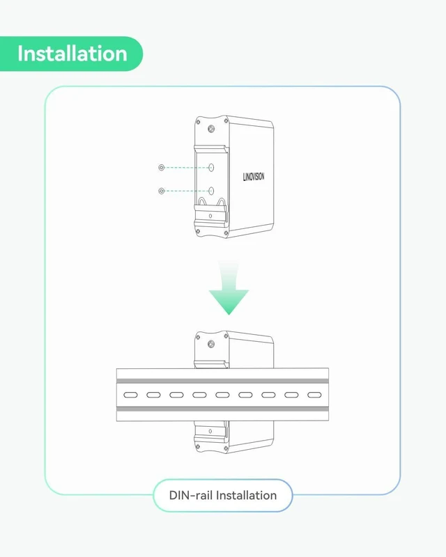 Alt view image 12 of 14 - LINOVISION Industrial Gigabit 30W PoE Splitter with Switchable DC12V/24V Output and Passive PoE Output for Bridges Like UB Loco5AC, Designed for Cameras and IoT Systems