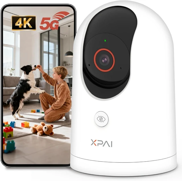 Alt view image 8 of 14 - 4K Security Camera,Industry's First with Built-in Storage No Monthly Fees,Indoor Camera Wireless,Baby/Pet/Dog Camera with Phone APP,360° Pan-Tilt Wireless Indoor Cam,Cry Detection,2-Way Audio