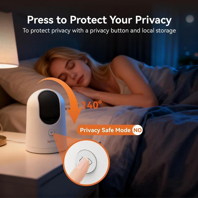 Alt view image 11 of 14 - 4K Security Camera,Industry's First with Built-in Storage No Monthly Fees,Indoor Camera Wireless,Baby/Pet/Dog Camera with Phone APP,360° Pan-Tilt Wireless Indoor Cam,Cry Detection,2-Way Audio