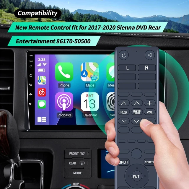 Alt view image 7 of 10 - New Replace Remote Control fit for 2017-2020 Toyota Sienna DVD Rear Entertainment 86170-50500